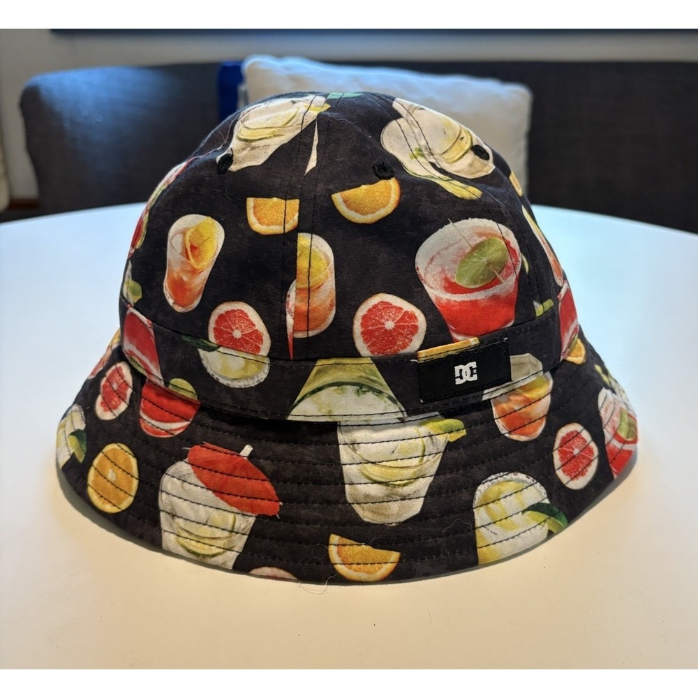 DC Shoe Men's Boozinheimer Bucket S/M Hat Cap Skate Cocktails Drinks